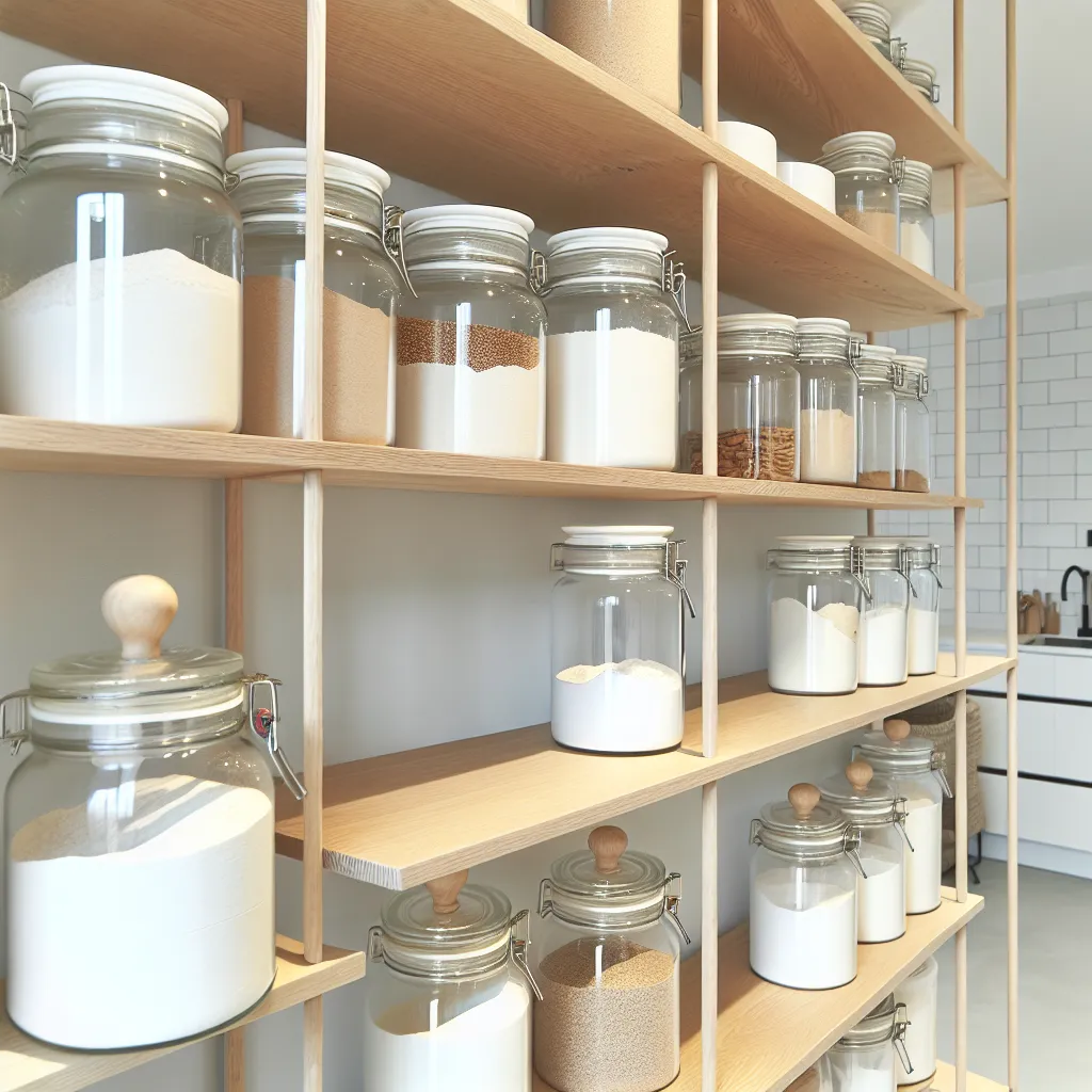 Glass flour containers