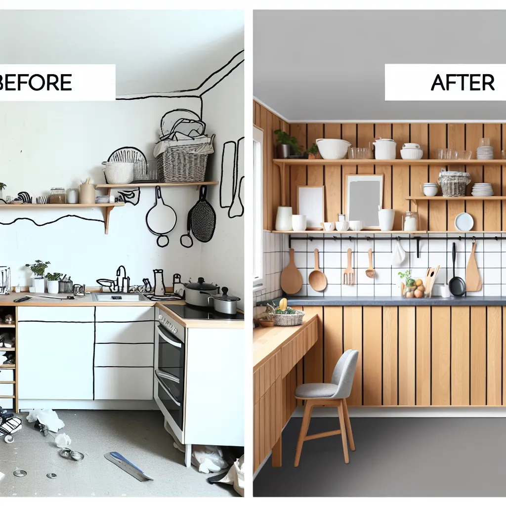 Kitchen transformation before and after